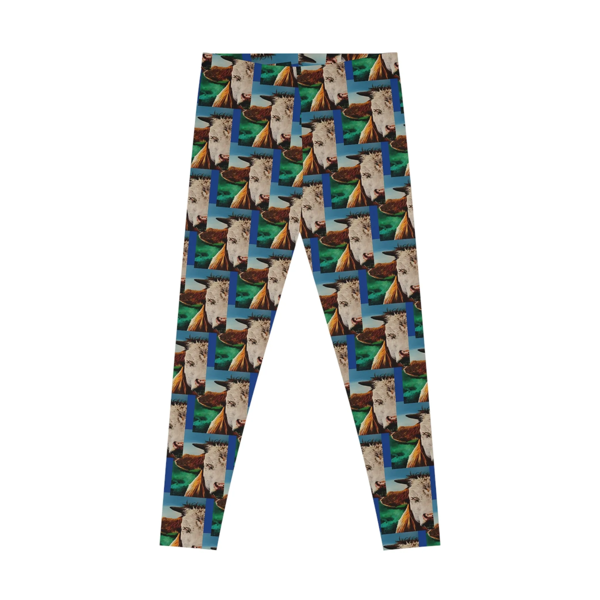 A Bunch of Bull All Over Print Stretchy Leggings