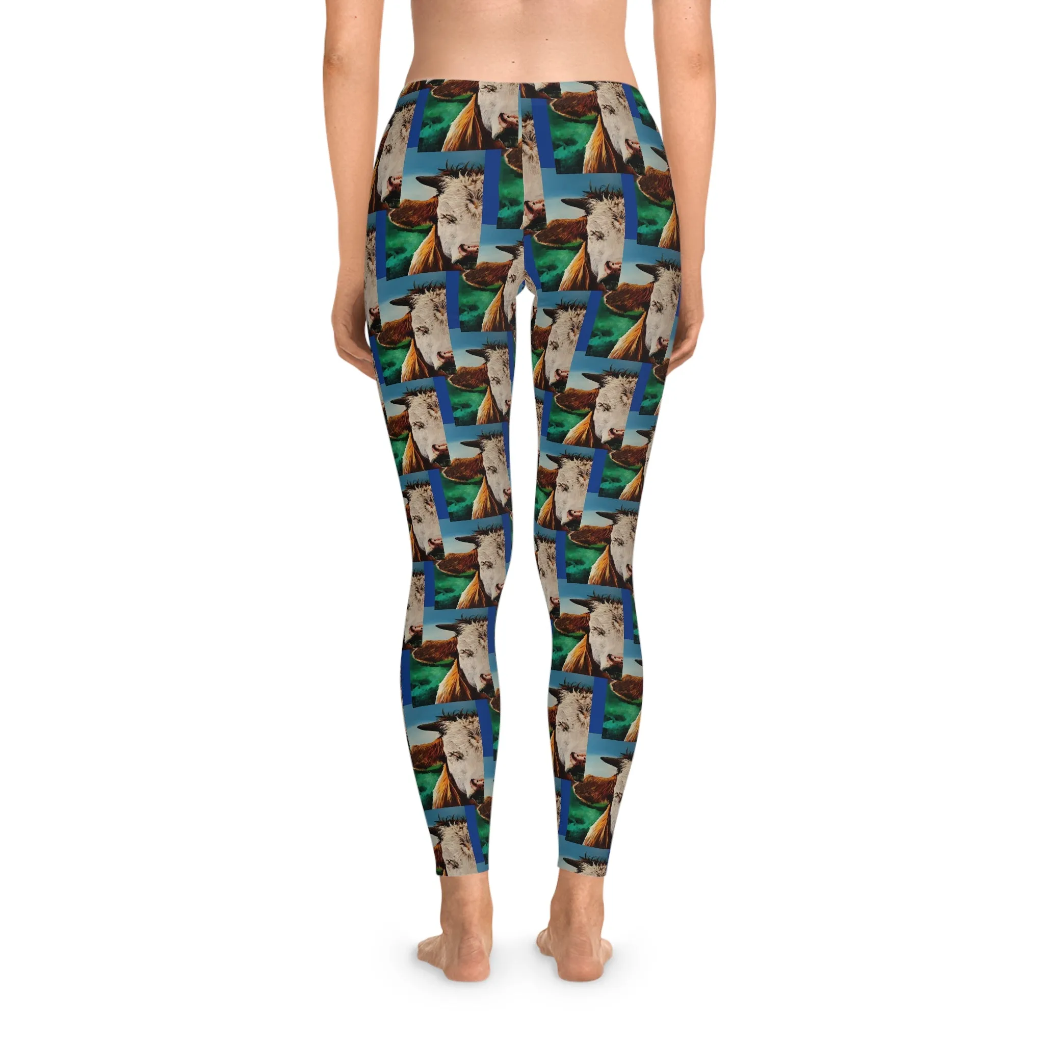 A Bunch of Bull All Over Print Stretchy Leggings