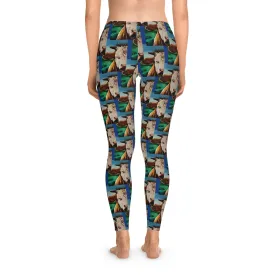 A Bunch of Bull All Over Print Stretchy Leggings