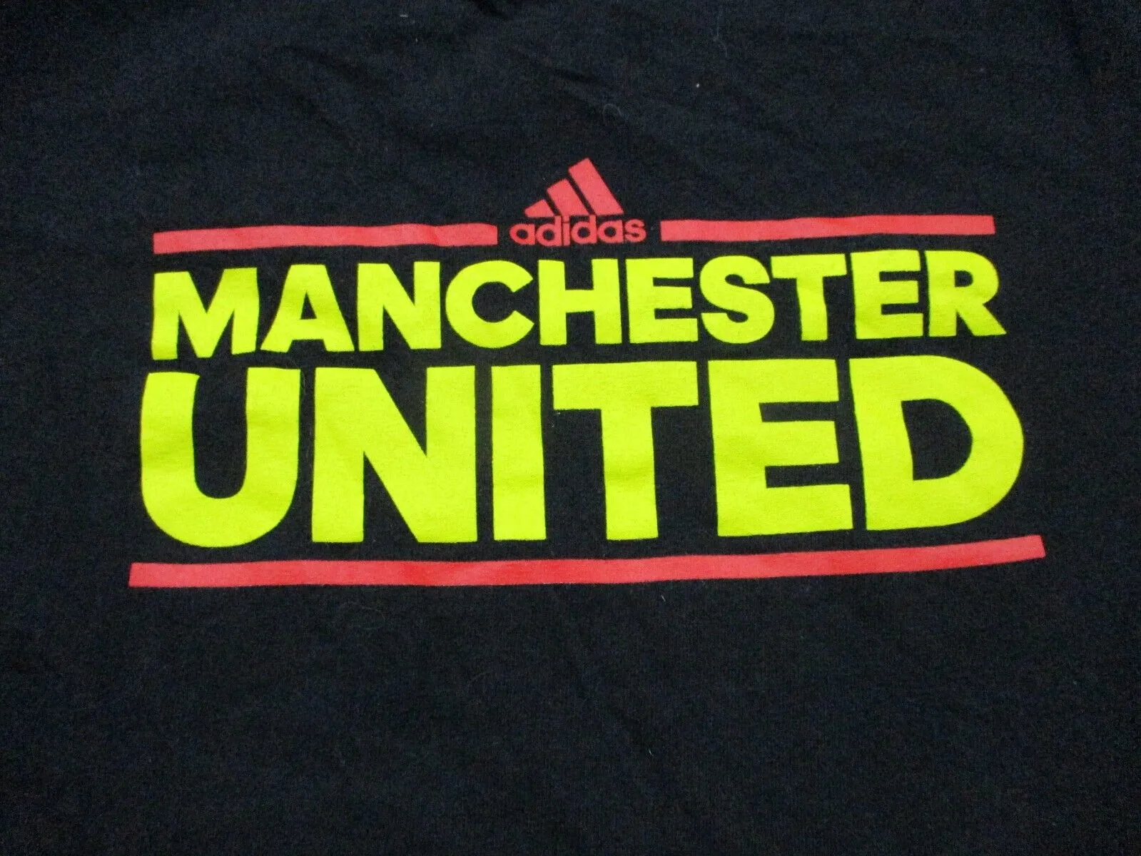 Adidas Manchester United Girls T Shirts Top Short Sleeve Black Size 12-14 Youth