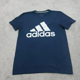 Adidas Men Crew Neck T Shirt The Go To Performance Tee Short Sleeve Blue Size M