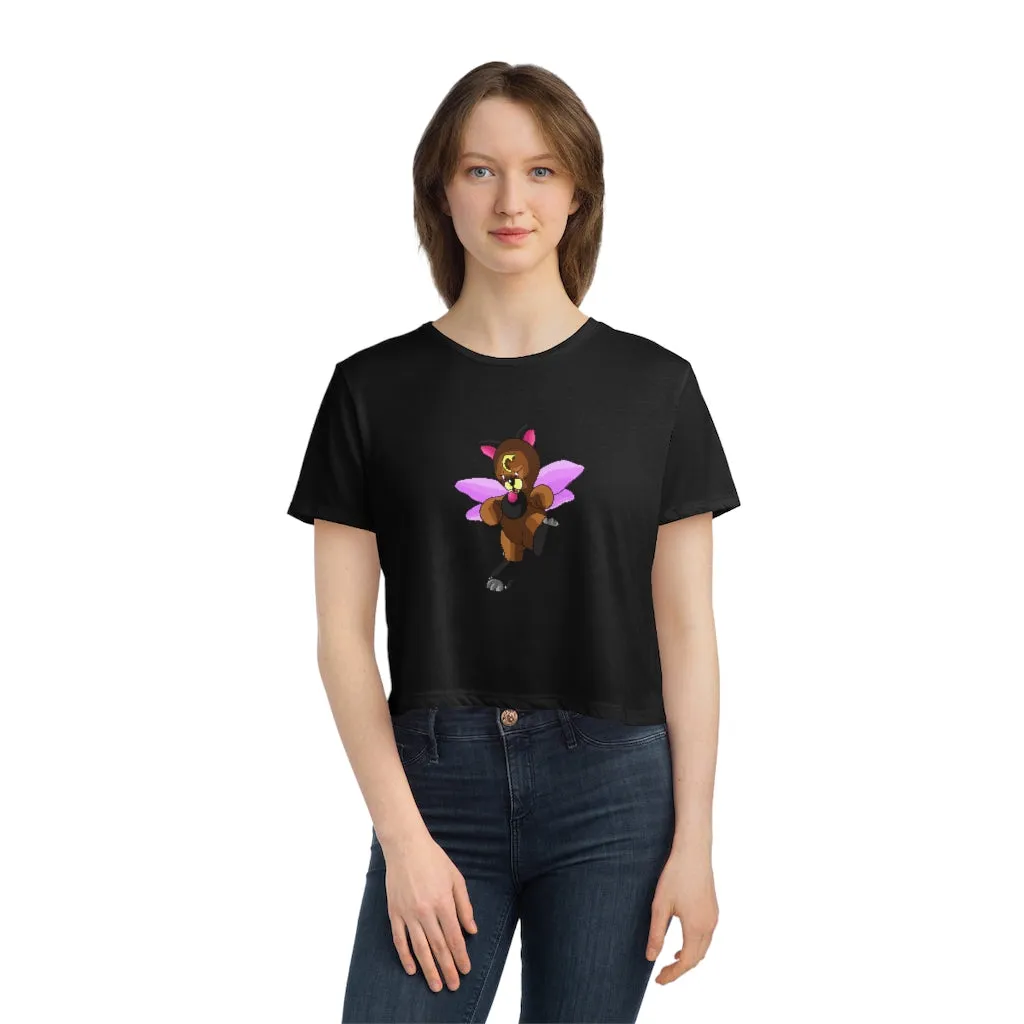 Angebear Women's Flowy Cropped Tee