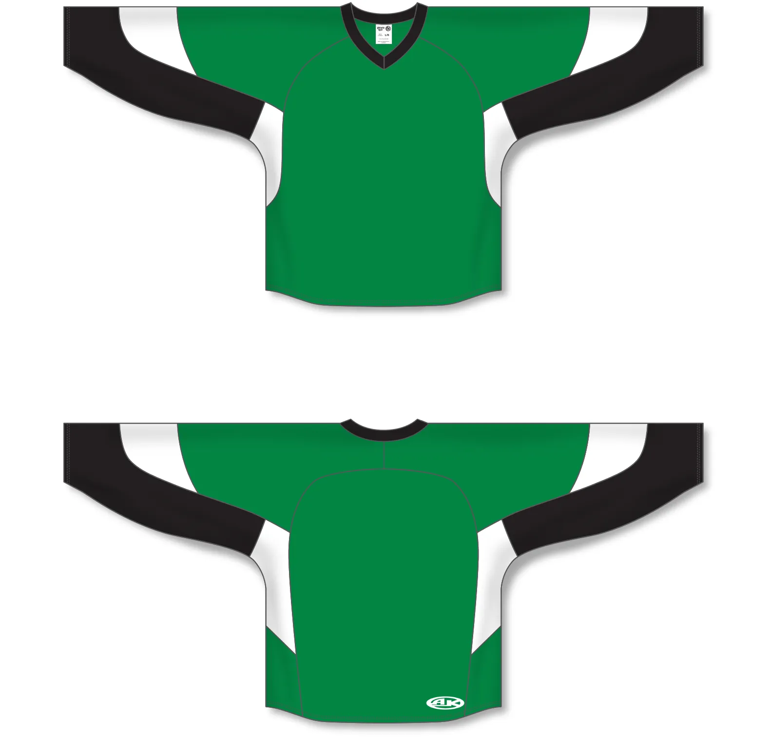 Athletic Knit (AK) H6600Y-440 Youth Kelly Green/Black/White League Hockey Jersey