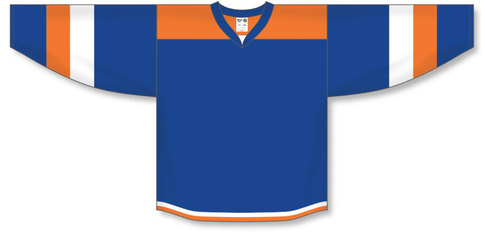 Athletic Knit (AK) H7400A-482 Adult Royal Blue/Orange Select Hockey Jersey