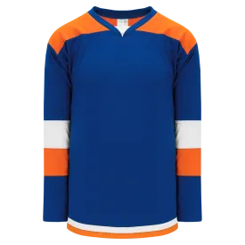 Athletic Knit (AK) H7400A-482 Adult Royal Blue/Orange Select Hockey Jersey