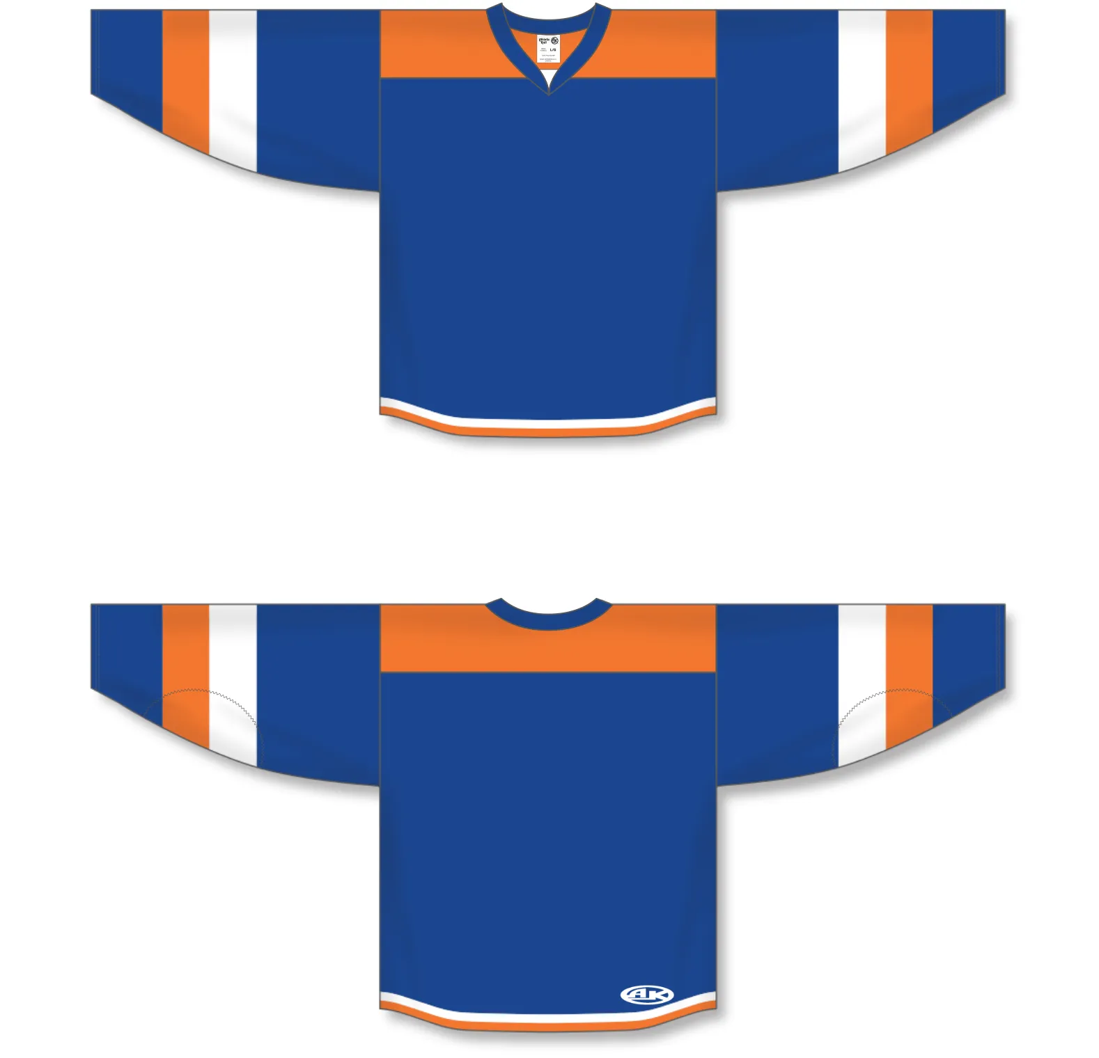 Athletic Knit (AK) H7400A-482 Adult Royal Blue/Orange Select Hockey Jersey