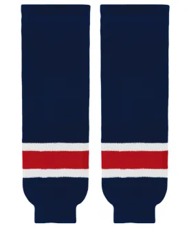 Athletic Knit (AK) HS630-690 Columbus Blue Jackets Navy Knit Ice Hockey Socks