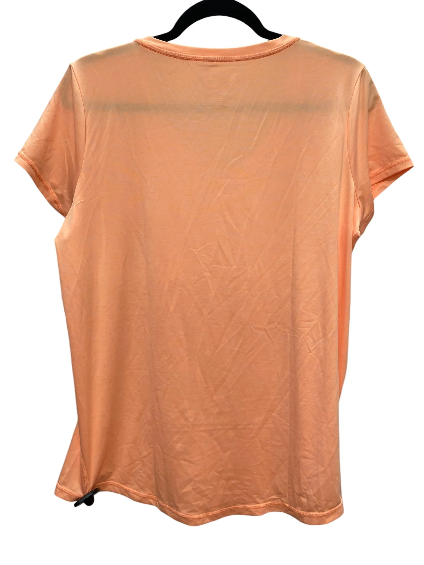 Athletic Top Short Sleeve By Xersion In Orange, Size: L