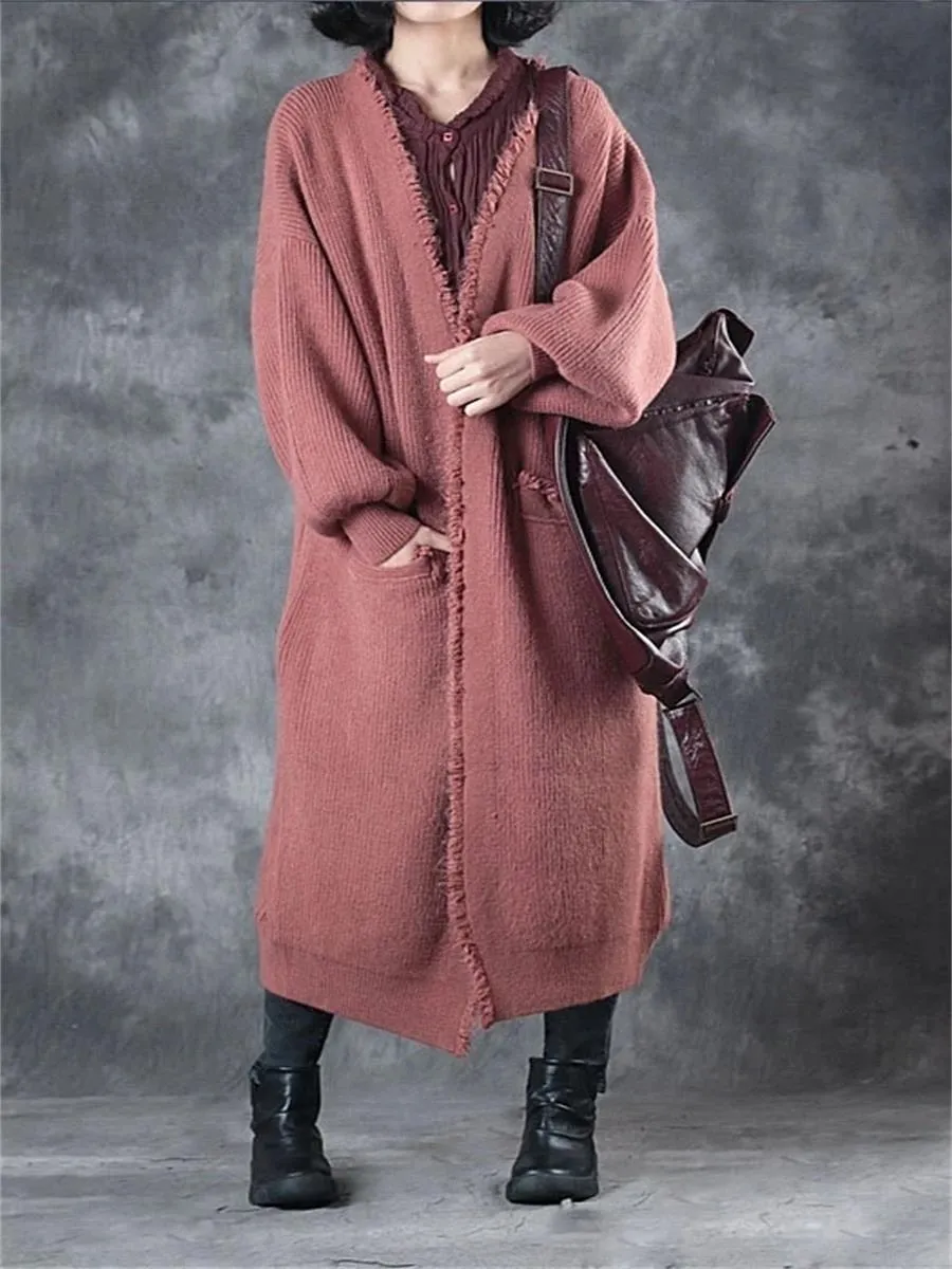 Autumn And Winter Casual Loose Contrast Color Women'S Sweater Dress