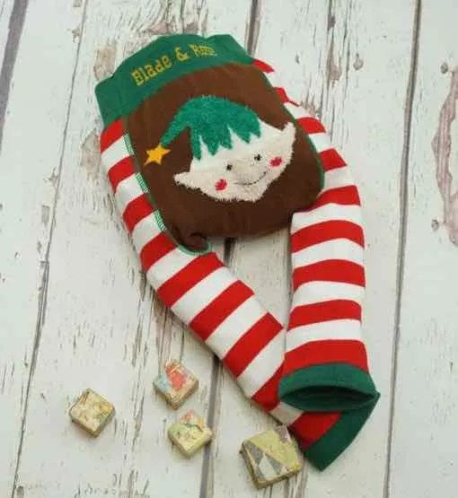 Blade and Rose Baby Fluffy Christmas Leggings, Elf