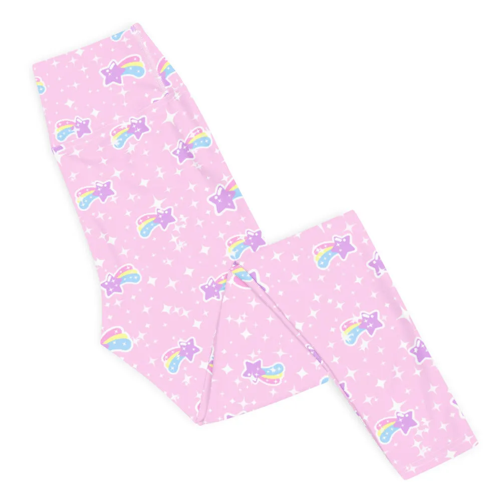 Bubblegum Bunny Shooting Stars Yoga Leggings