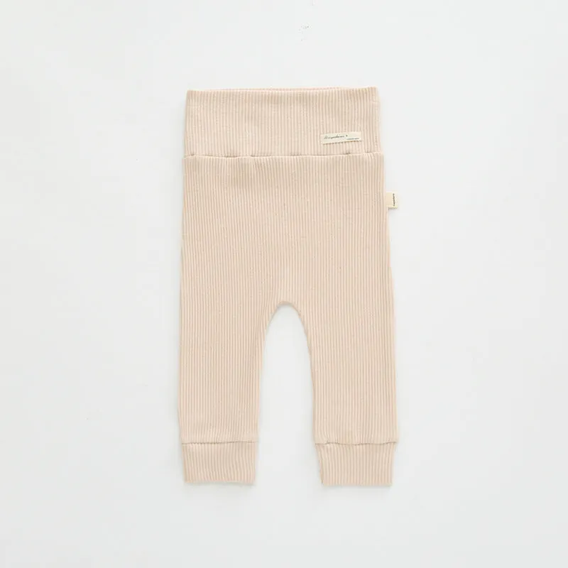 Cotton High Waist Baby Leggings | Pants