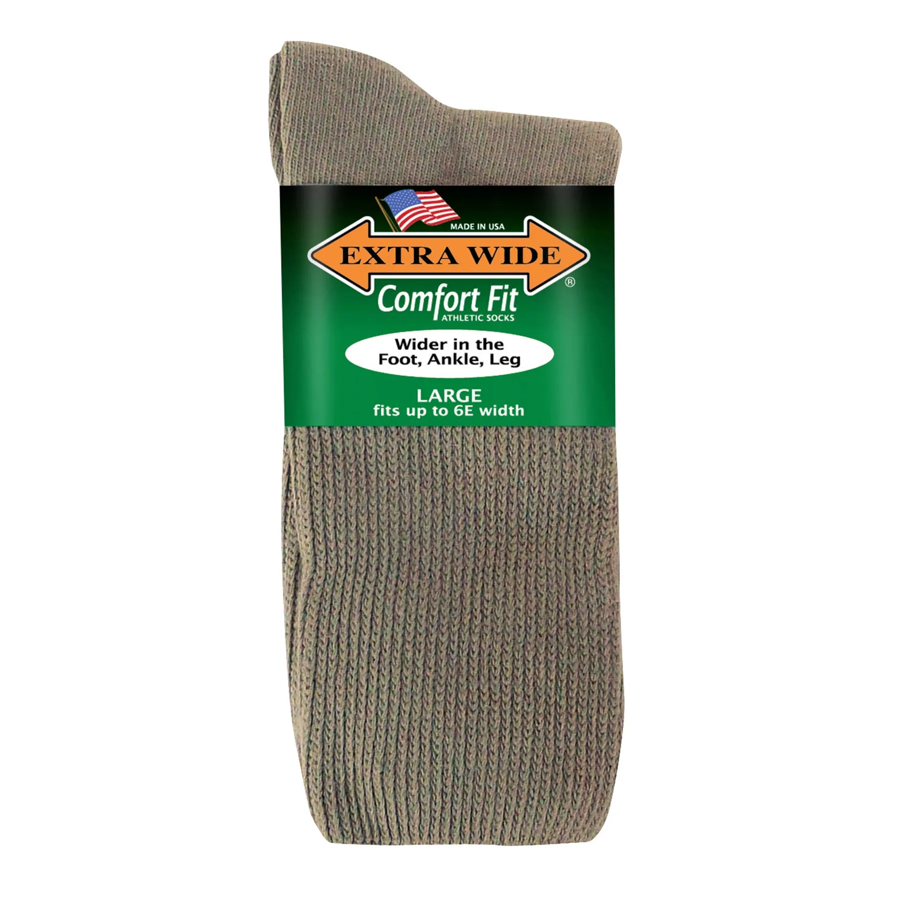 Extra Wide Athletic Crew Socks