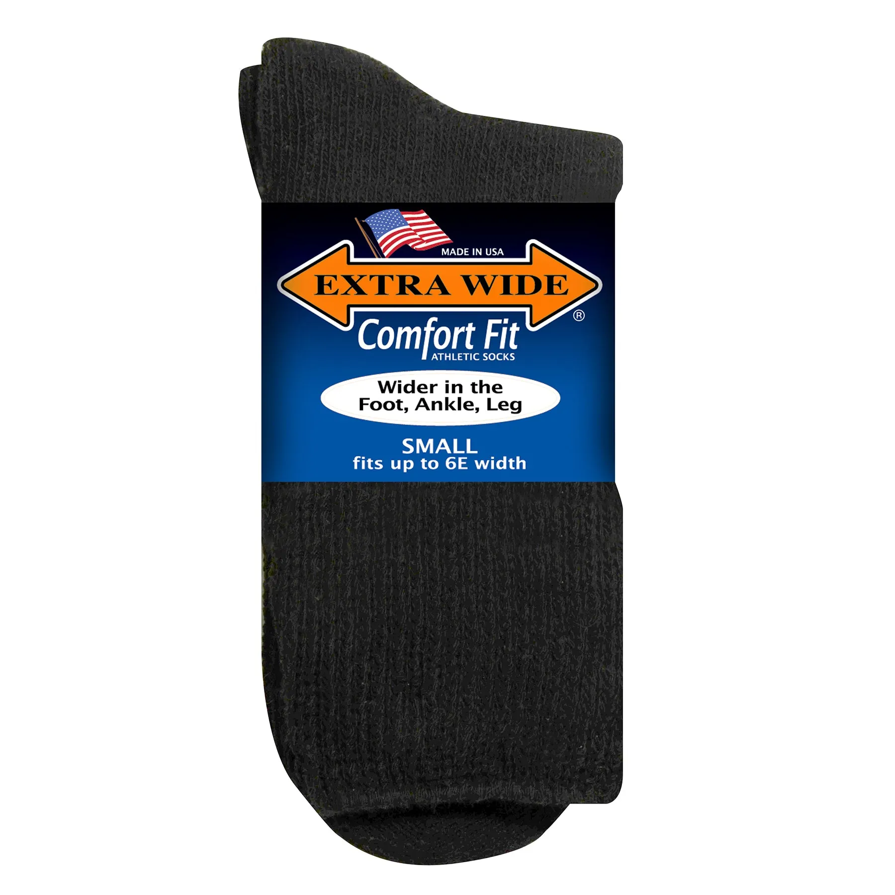 Extra Wide Athletic Crew Socks