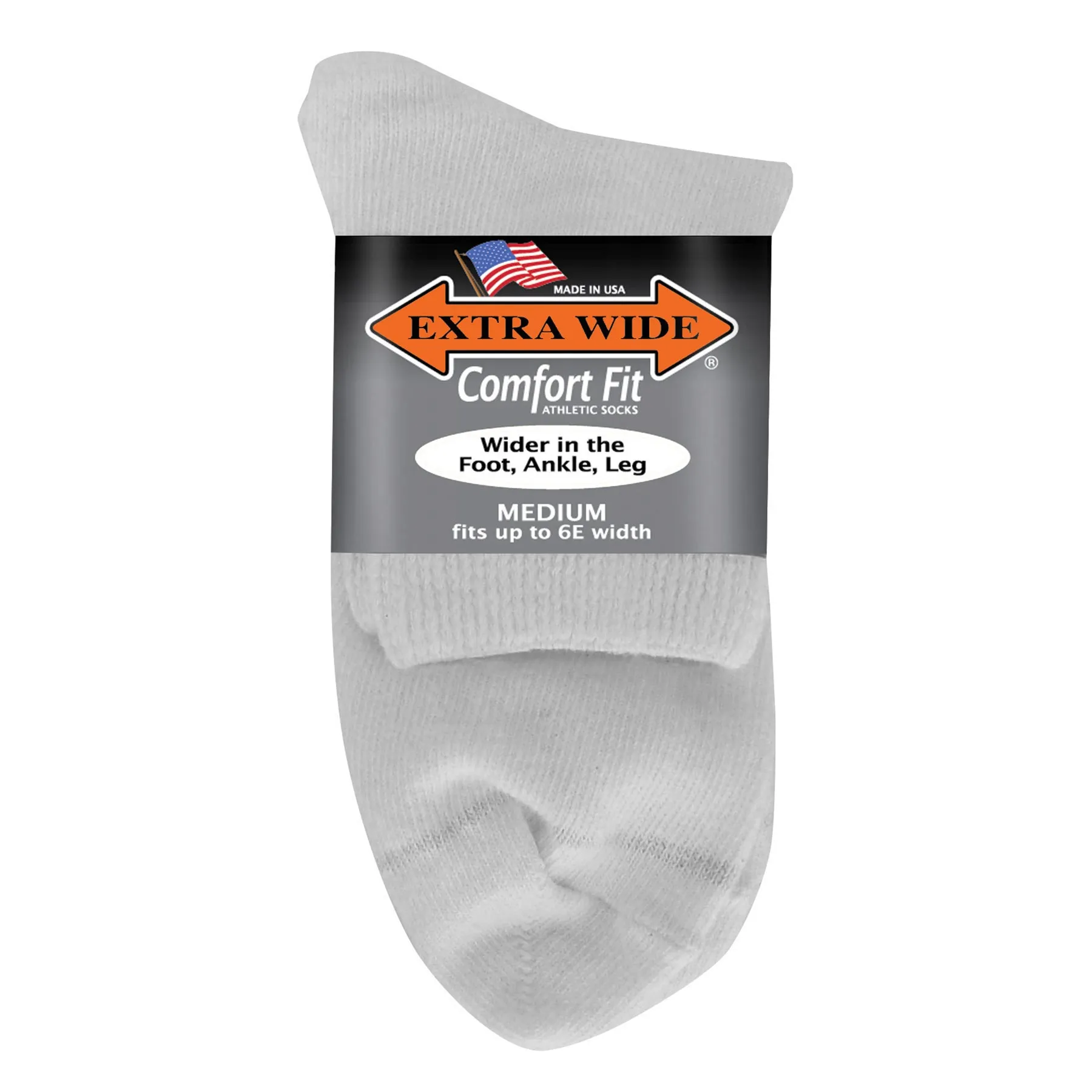 Extra Wide Athletic Quarter Socks