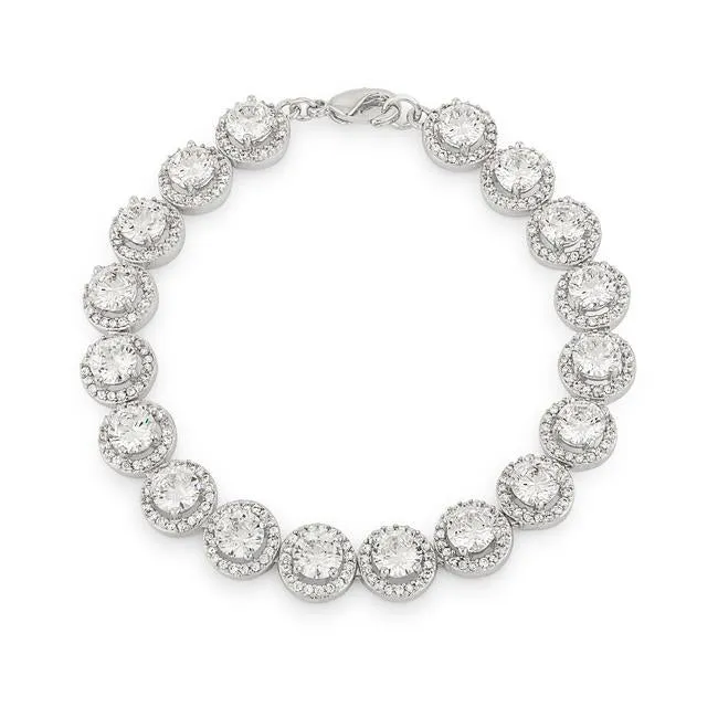 Galina Round Halo Statement Bracelet - 7in