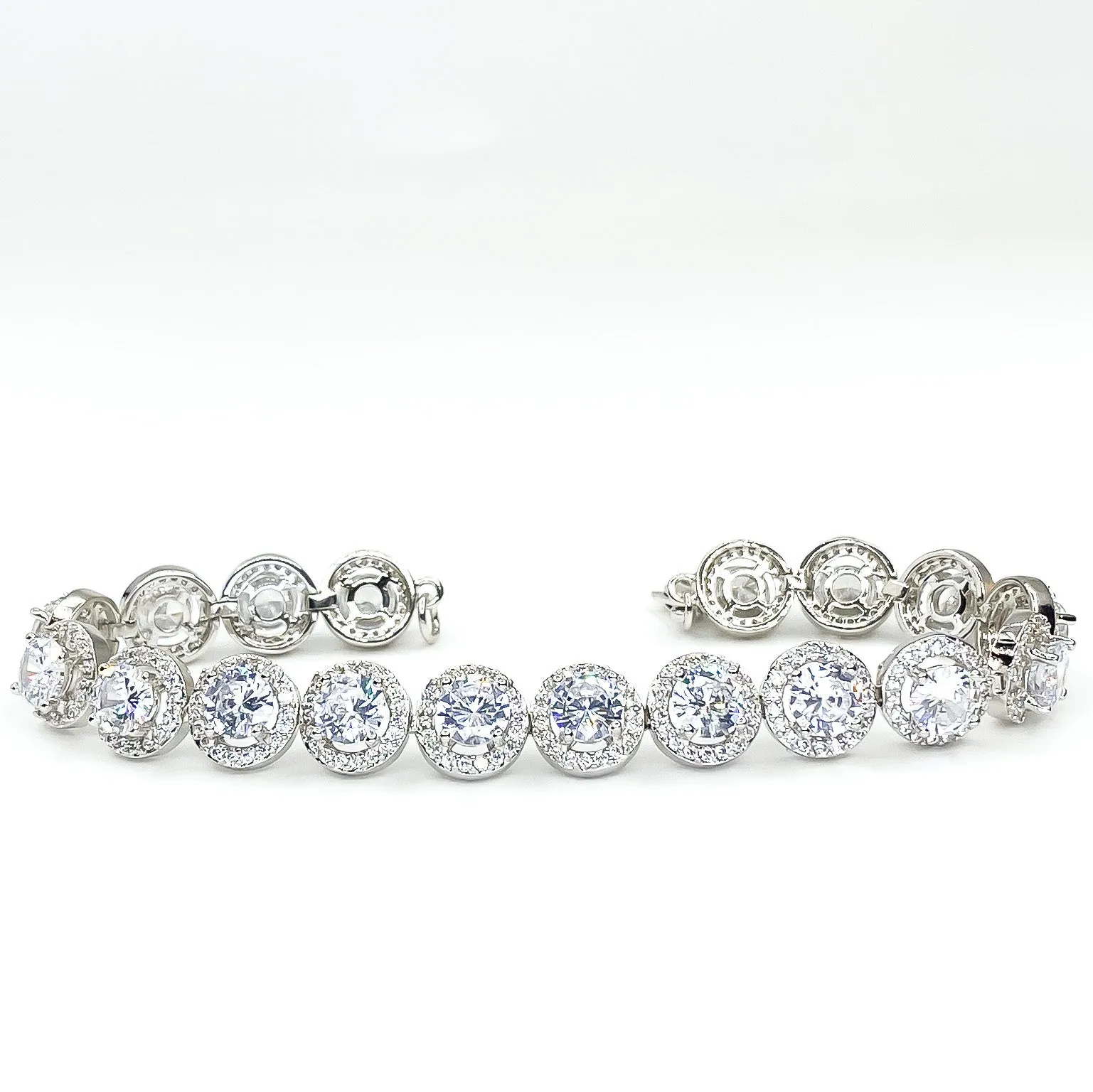 Galina Round Halo Statement Bracelet - 7in