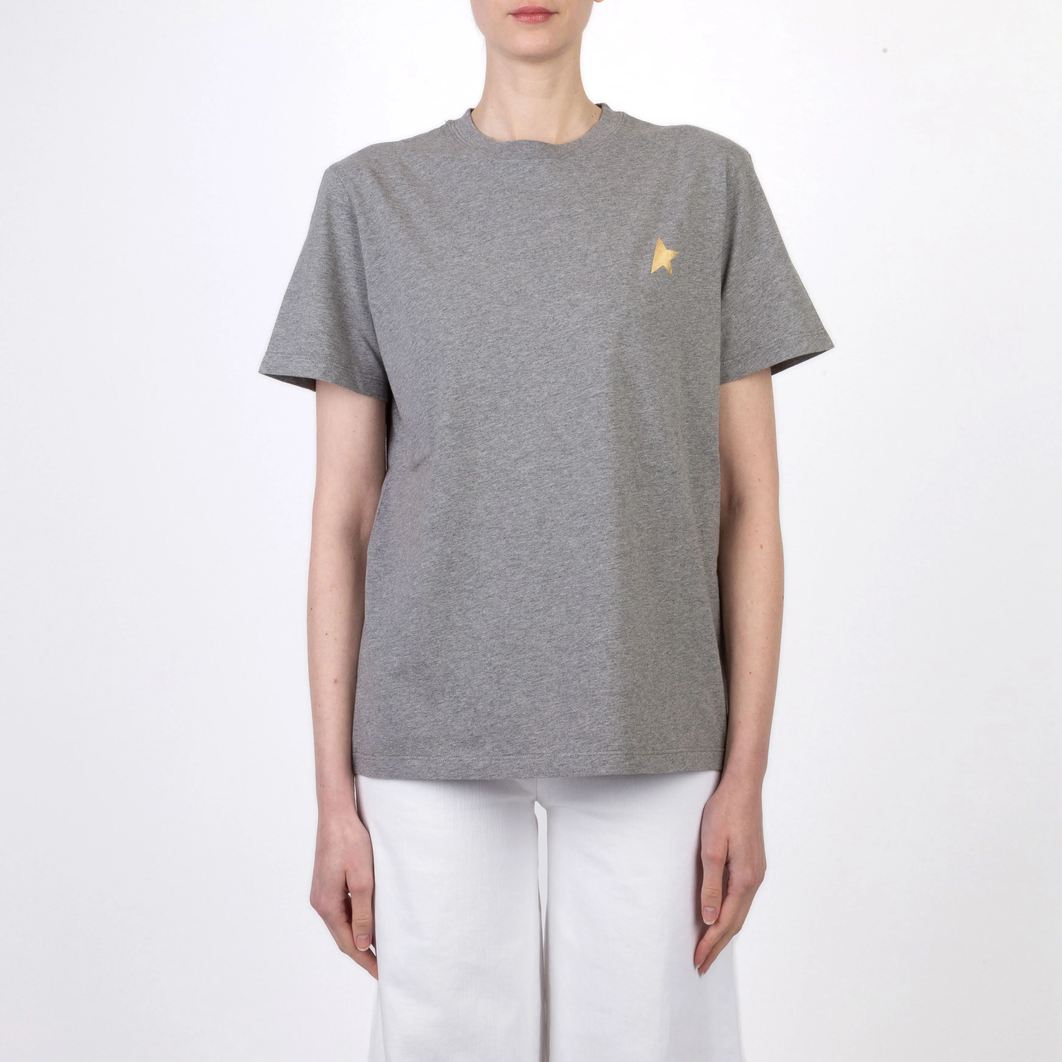 GOLDEN GOOSE T-SHIRT GWP01220.P000193 60311 GREY MELANGE