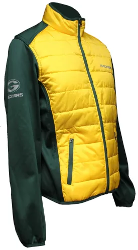 Green Bay Packers Women's Green Everest Quilted Front Panel Jacket