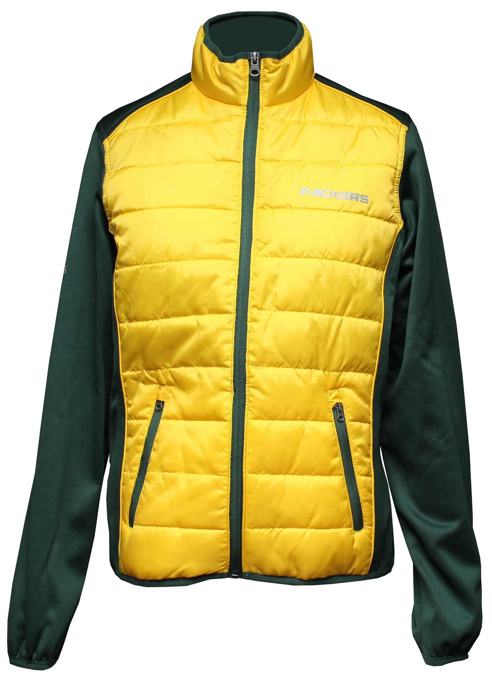 Green Bay Packers Women's Green Everest Quilted Front Panel Jacket