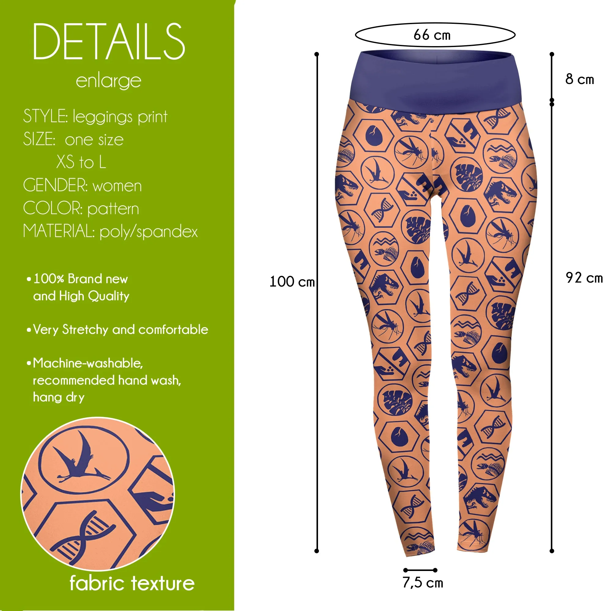 Highwasited Leggings (8-12 UK Size) - Glyphs