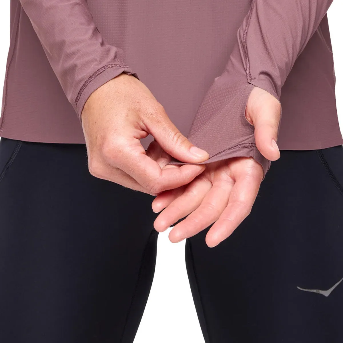 Hoka Airolite Run Long Sleeve Womens | Smokey Quartz