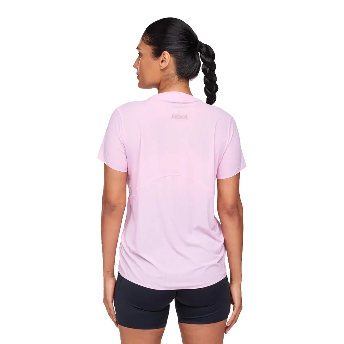 Hoka Airolite Run Short Sleeve Womens | Pink Twilight