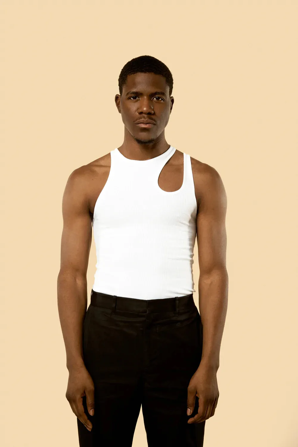 K.NGSLEY "ROMAIN" TANK TOP WHITE