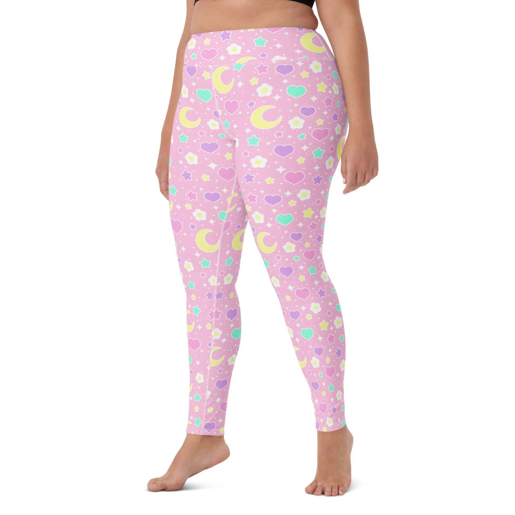 Magical Spring Pink Yoga Leggings