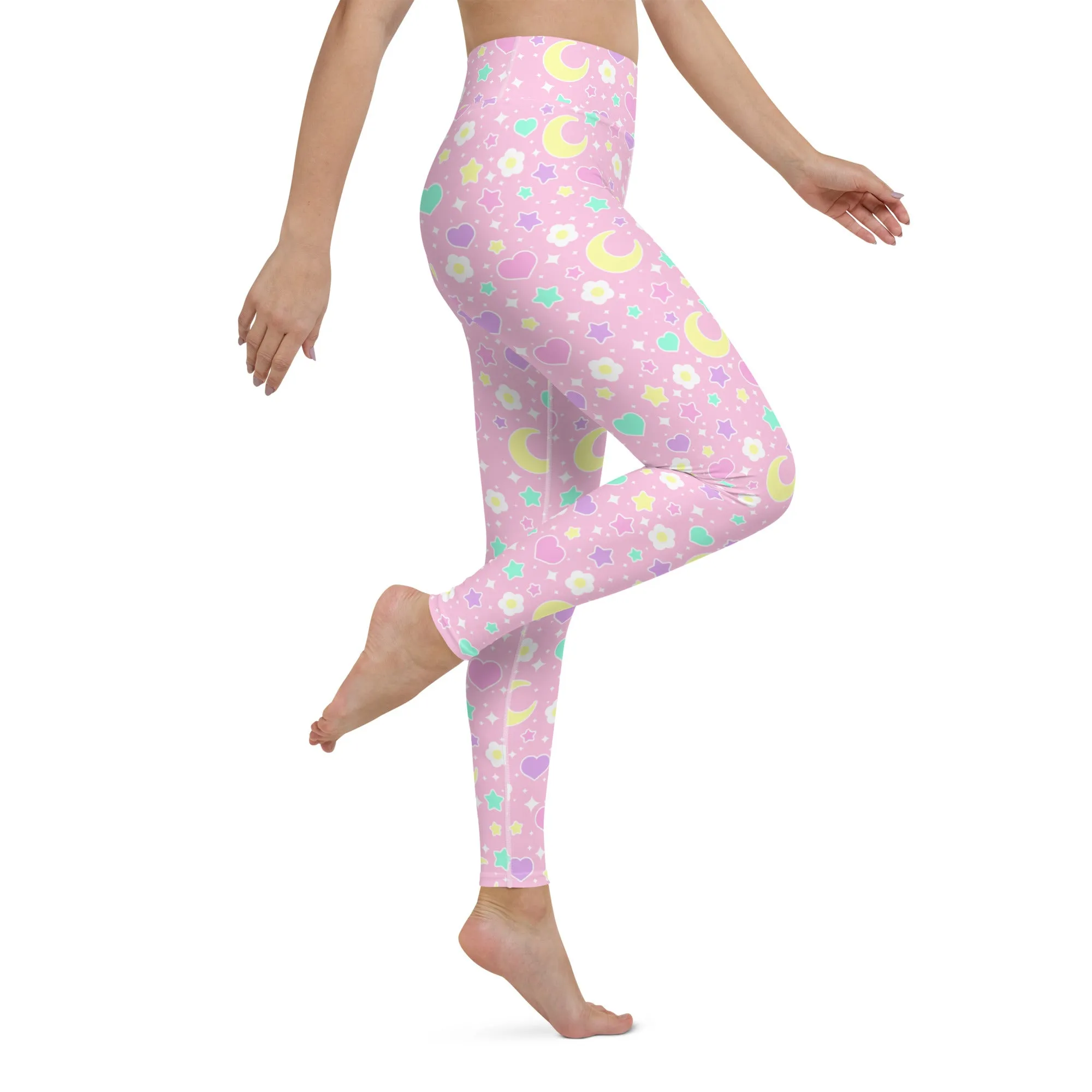 Magical Spring Pink Yoga Leggings