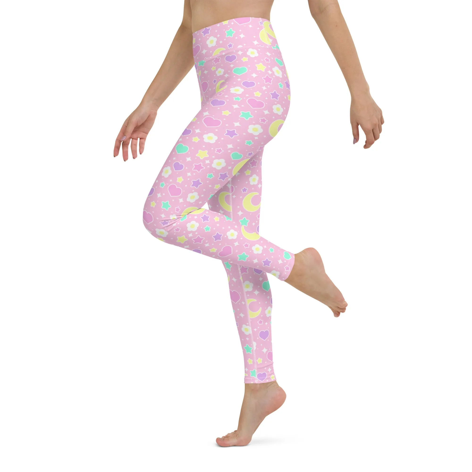 Magical Spring Pink Yoga Leggings