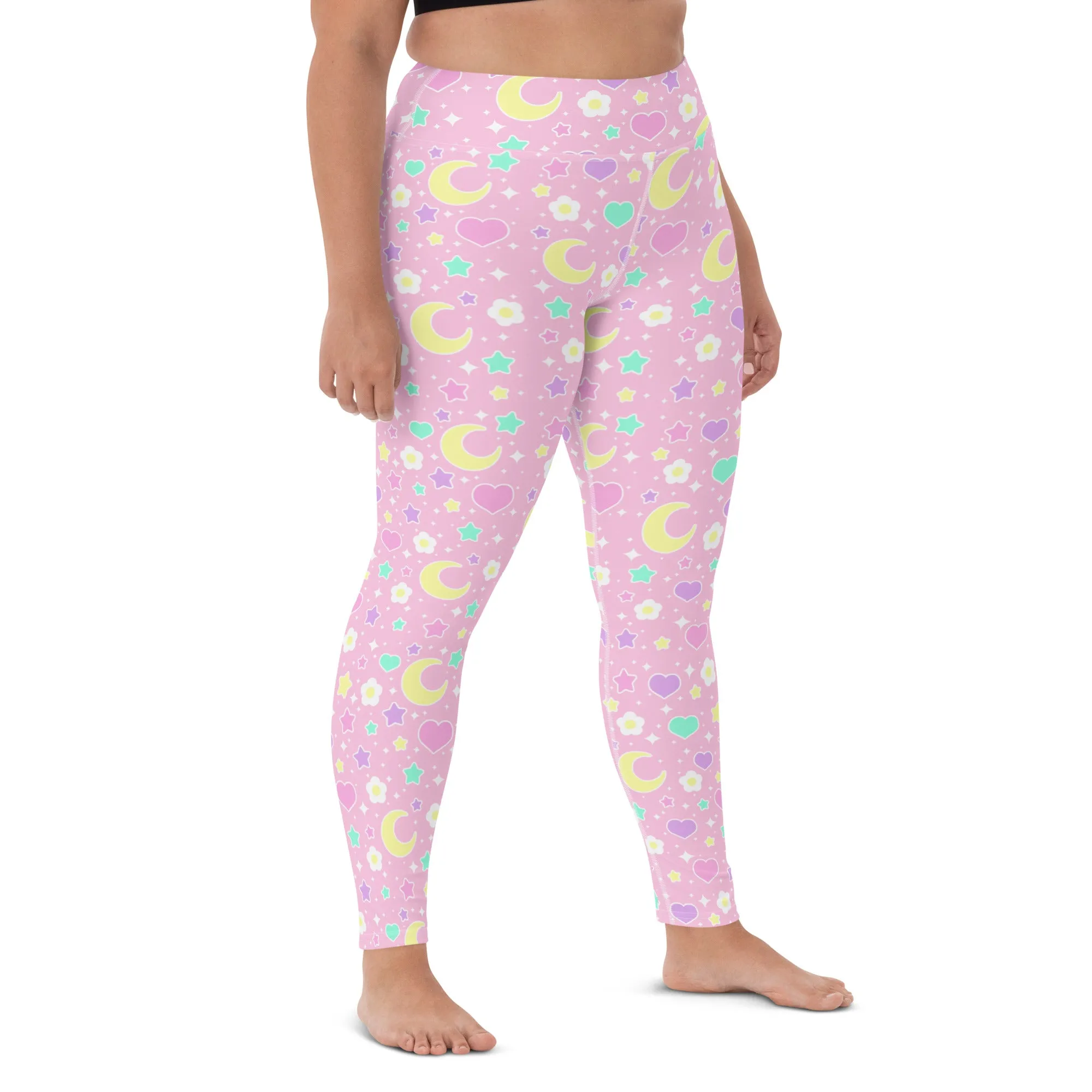 Magical Spring Pink Yoga Leggings