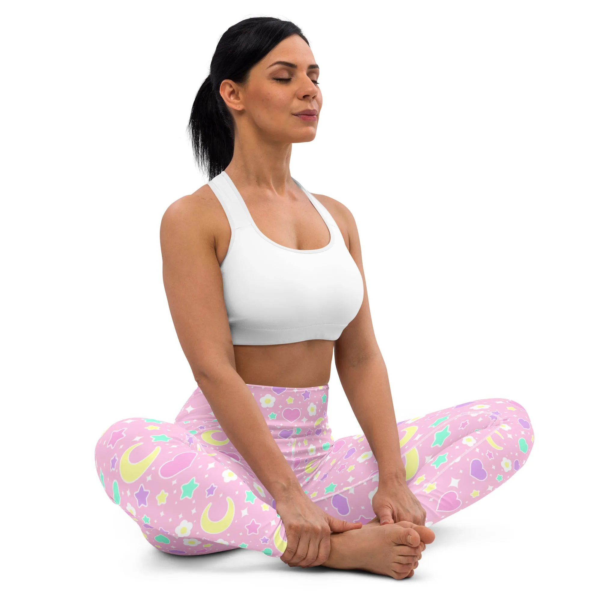 Magical Spring Pink Yoga Leggings