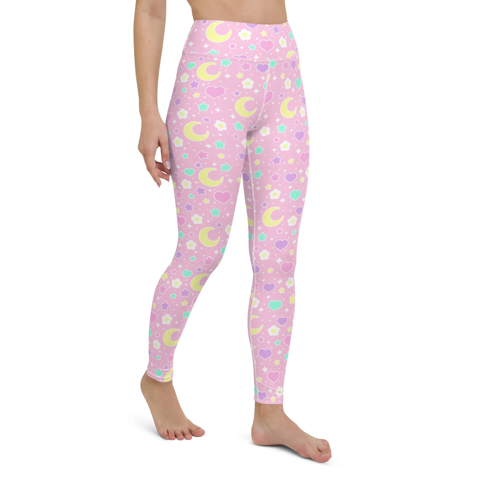 Magical Spring Pink Yoga Leggings