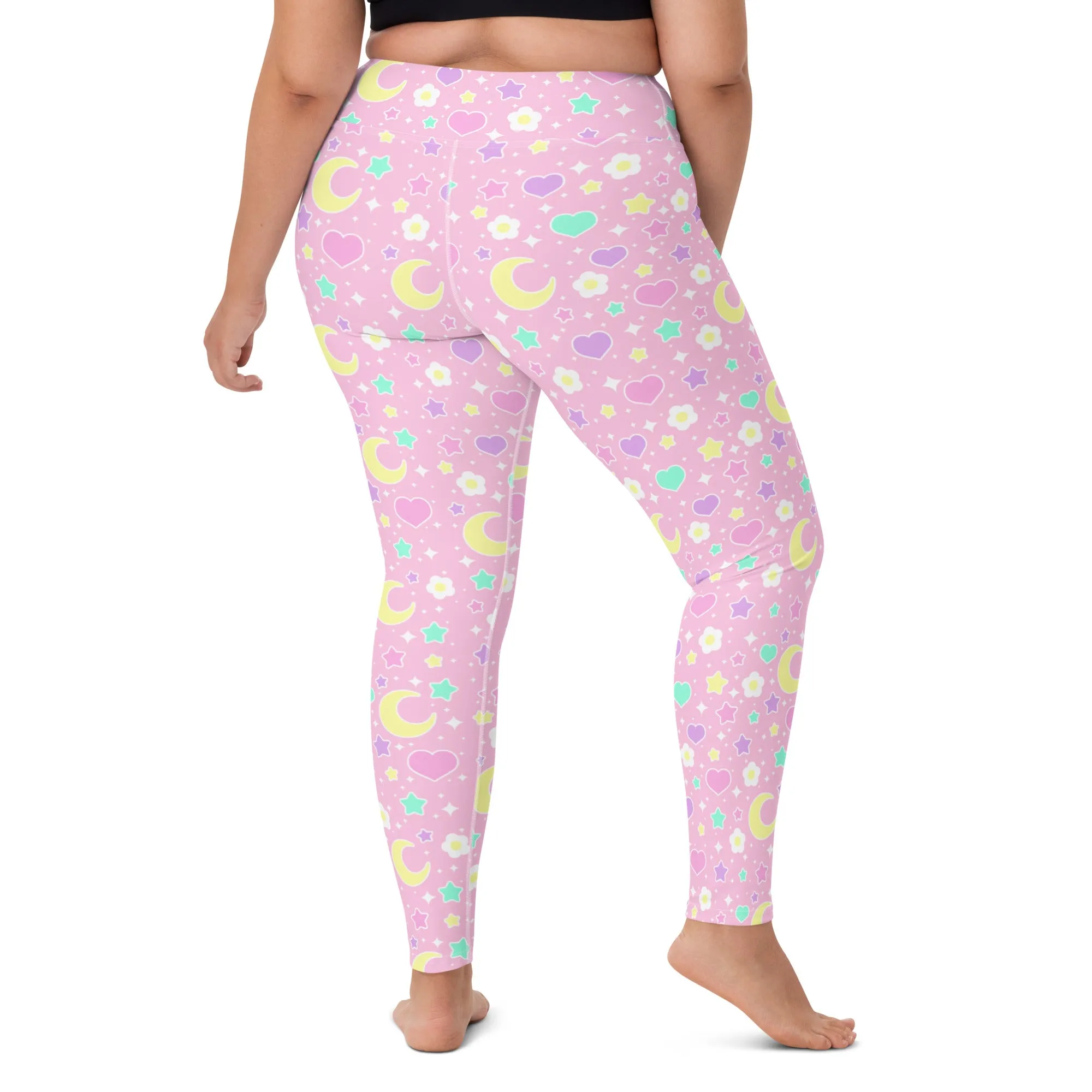 Magical Spring Pink Yoga Leggings