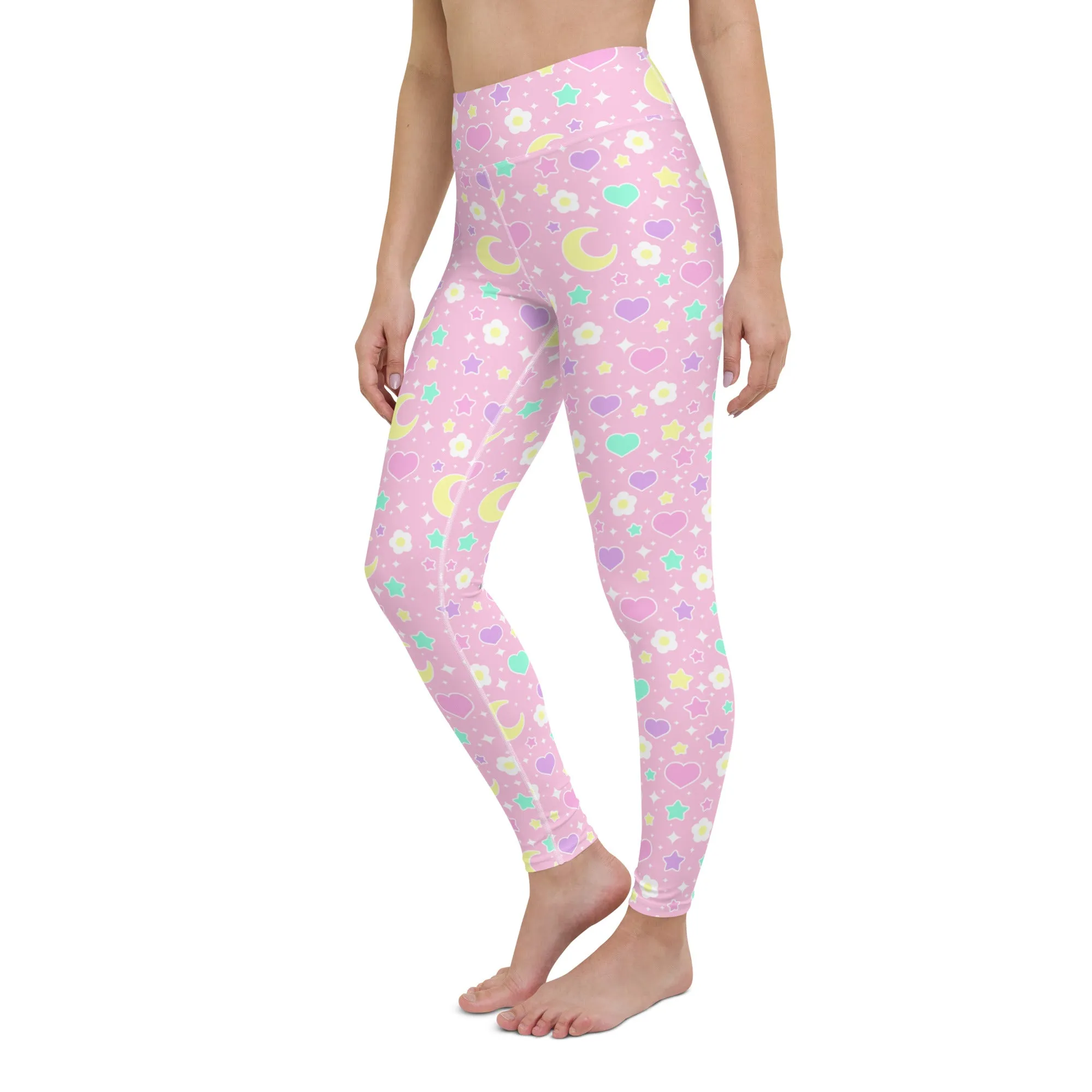 Magical Spring Pink Yoga Leggings