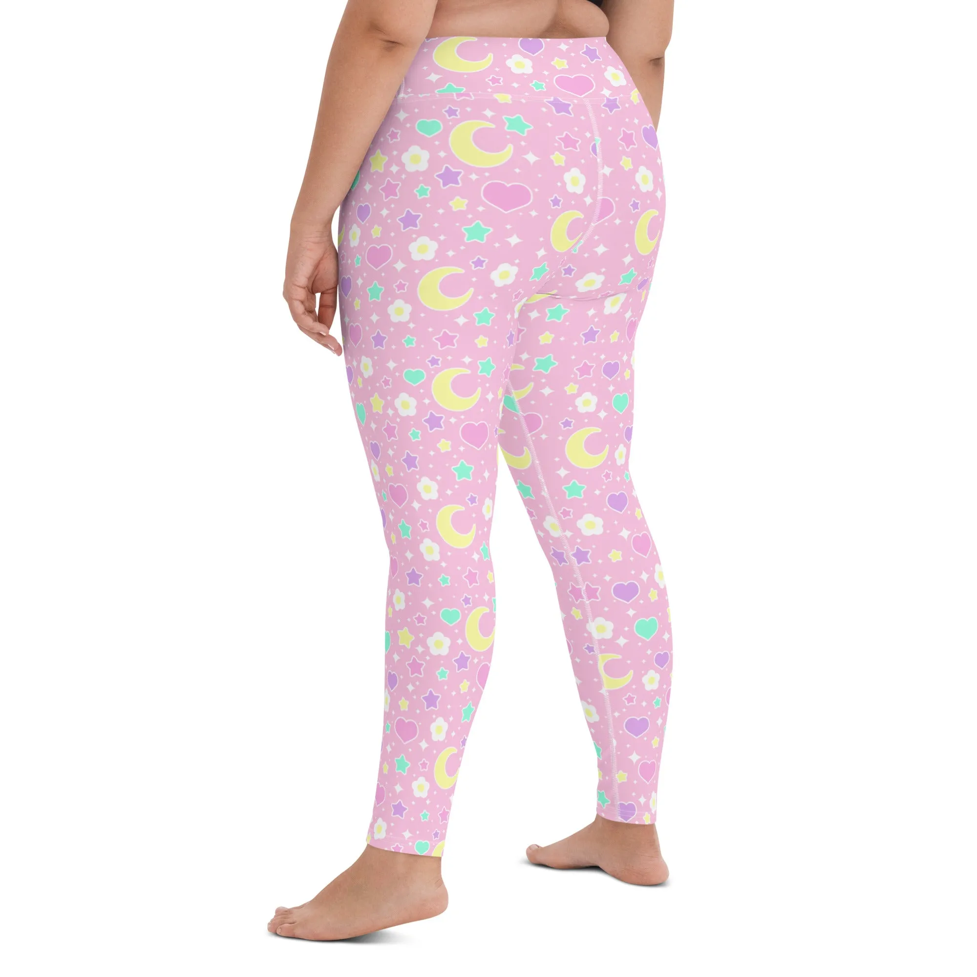 Magical Spring Pink Yoga Leggings