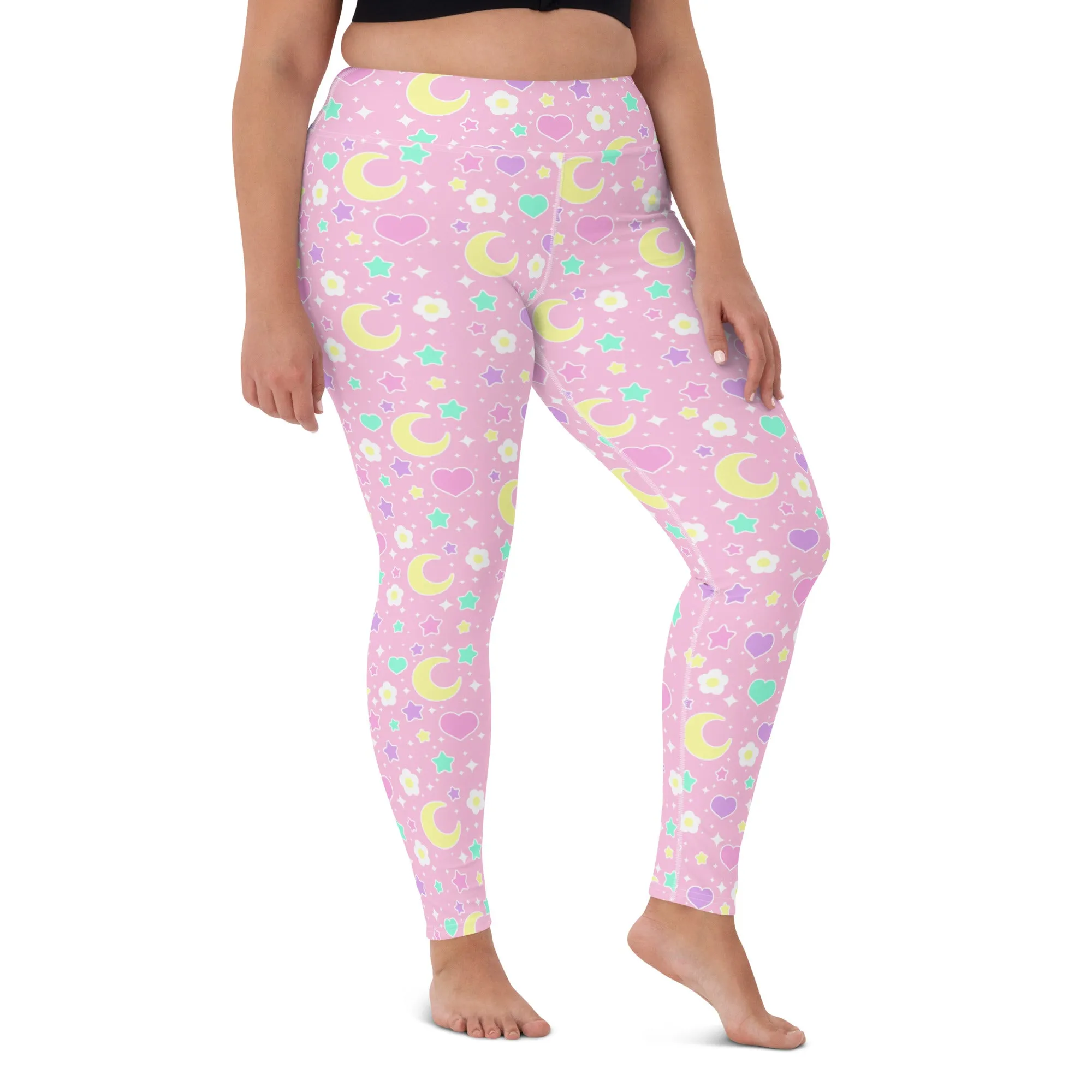 Magical Spring Pink Yoga Leggings