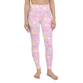 Magical Spring Pink Yoga Leggings