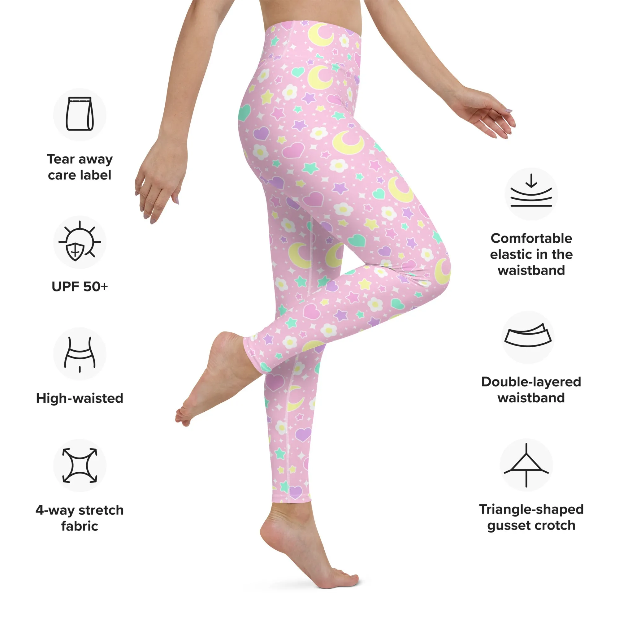 Magical Spring Pink Yoga Leggings