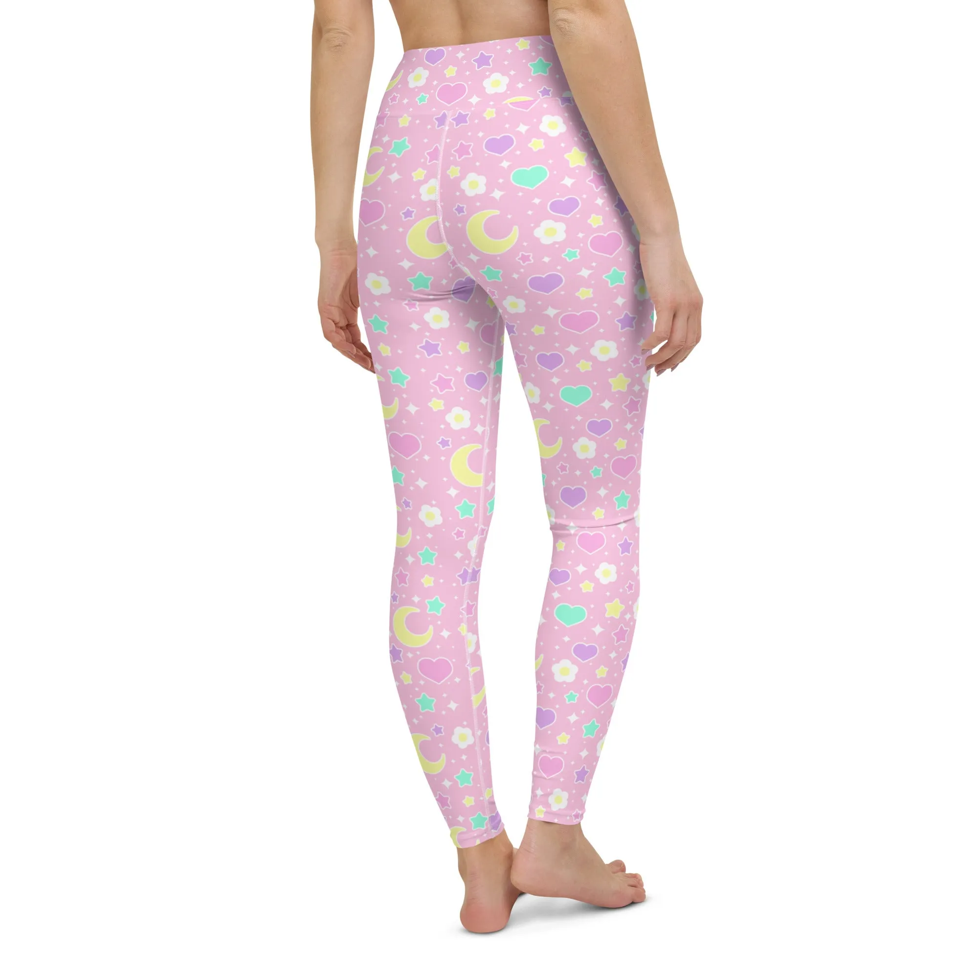 Magical Spring Pink Yoga Leggings