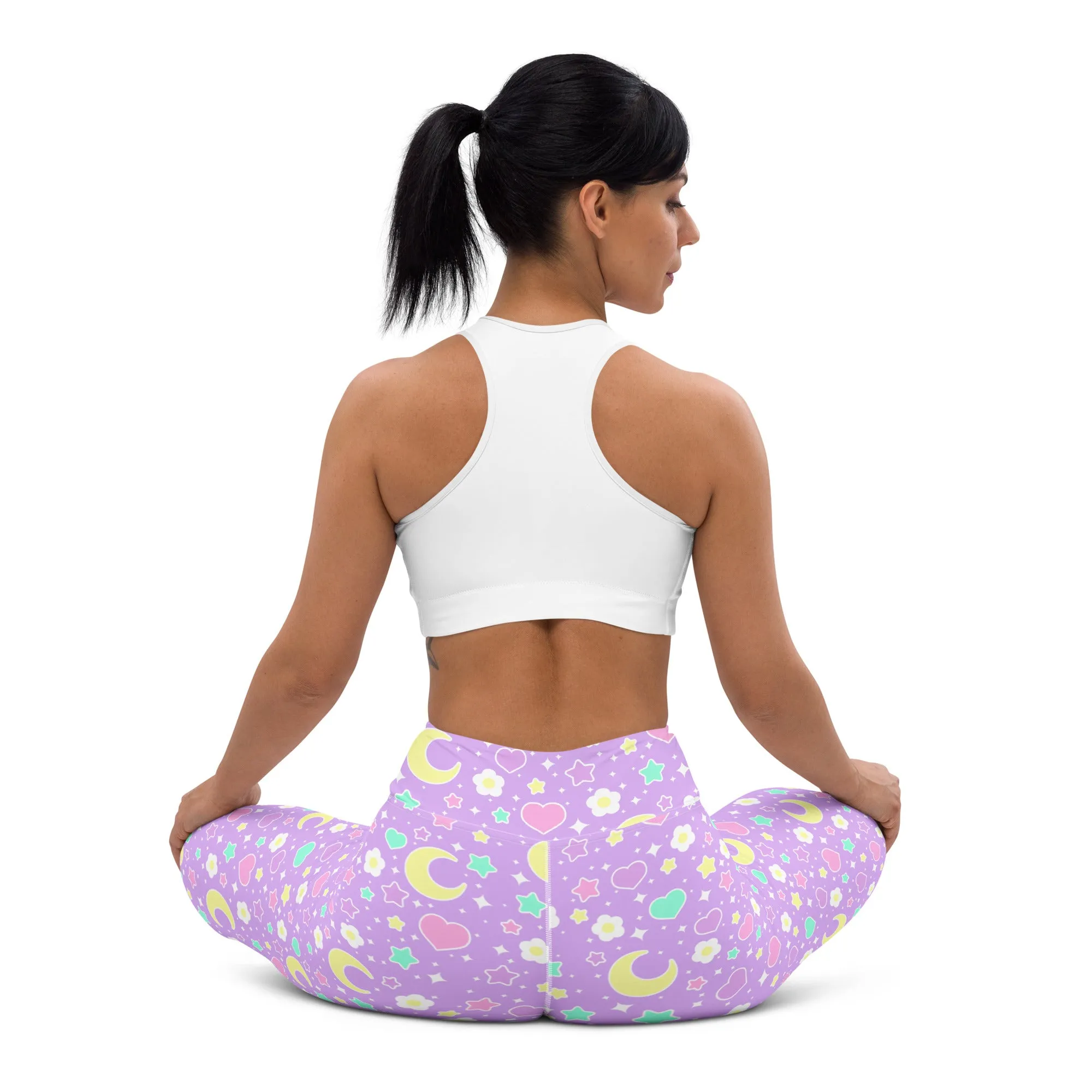 Magical Spring Purple Yoga Leggings