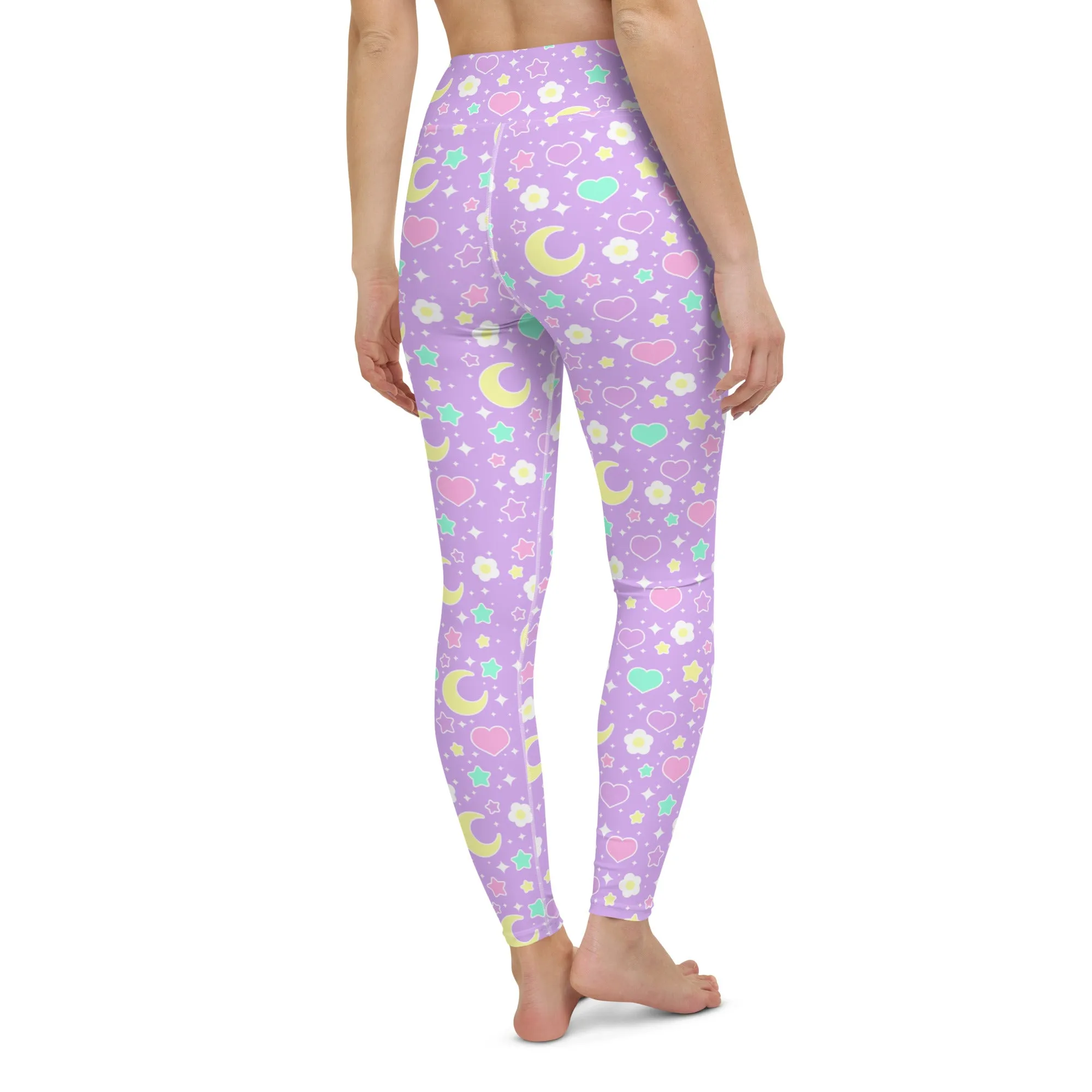 Magical Spring Purple Yoga Leggings