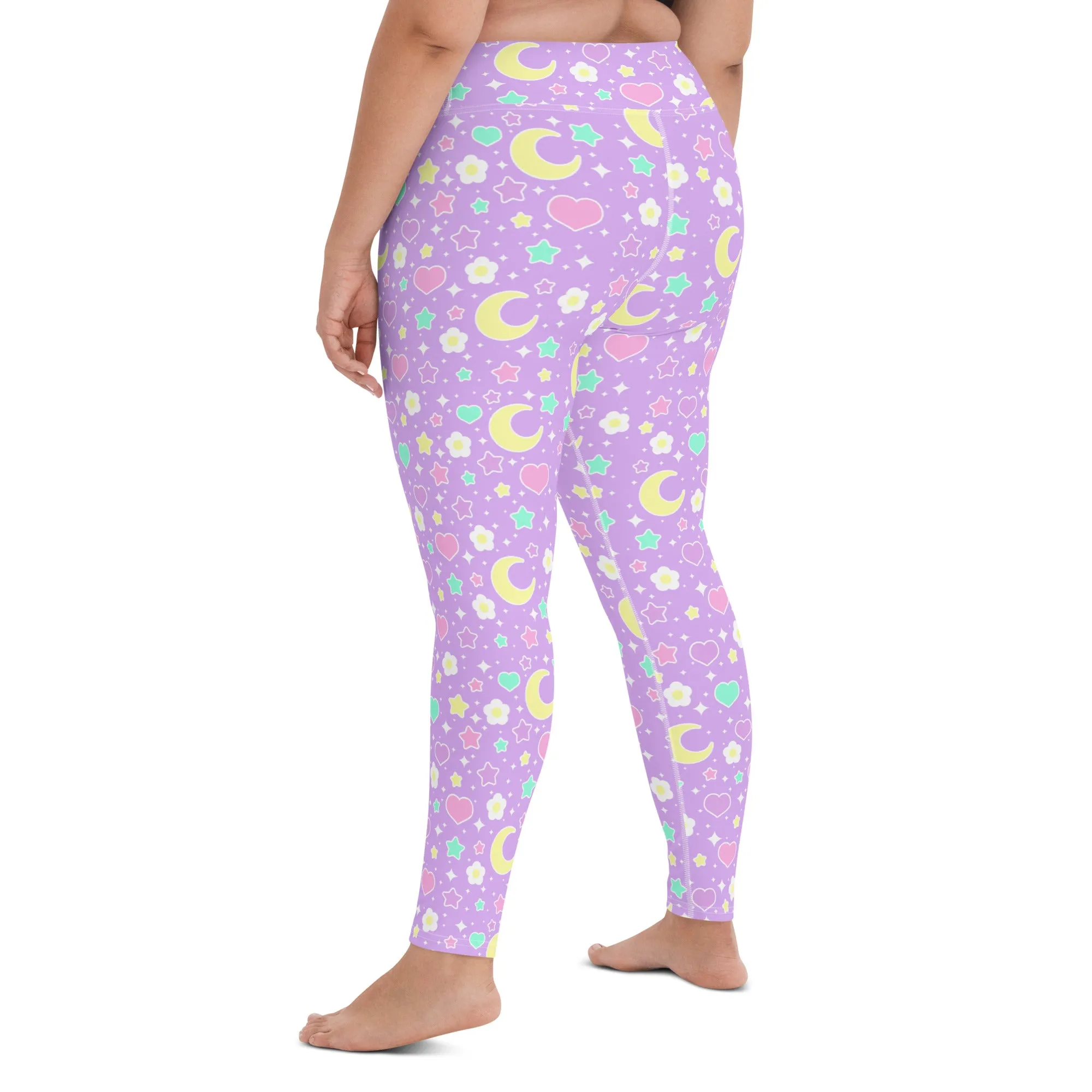 Magical Spring Purple Yoga Leggings