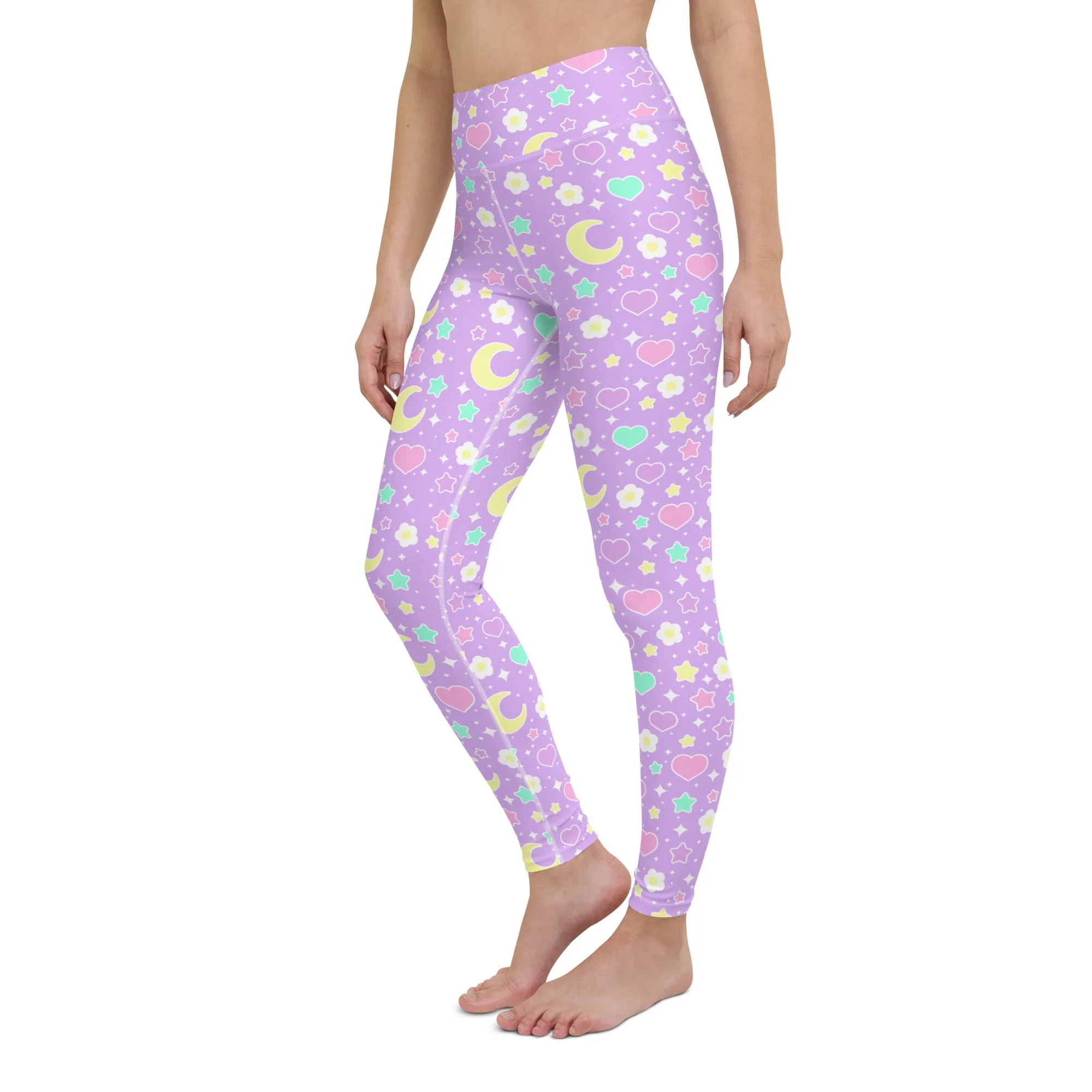 Magical Spring Purple Yoga Leggings