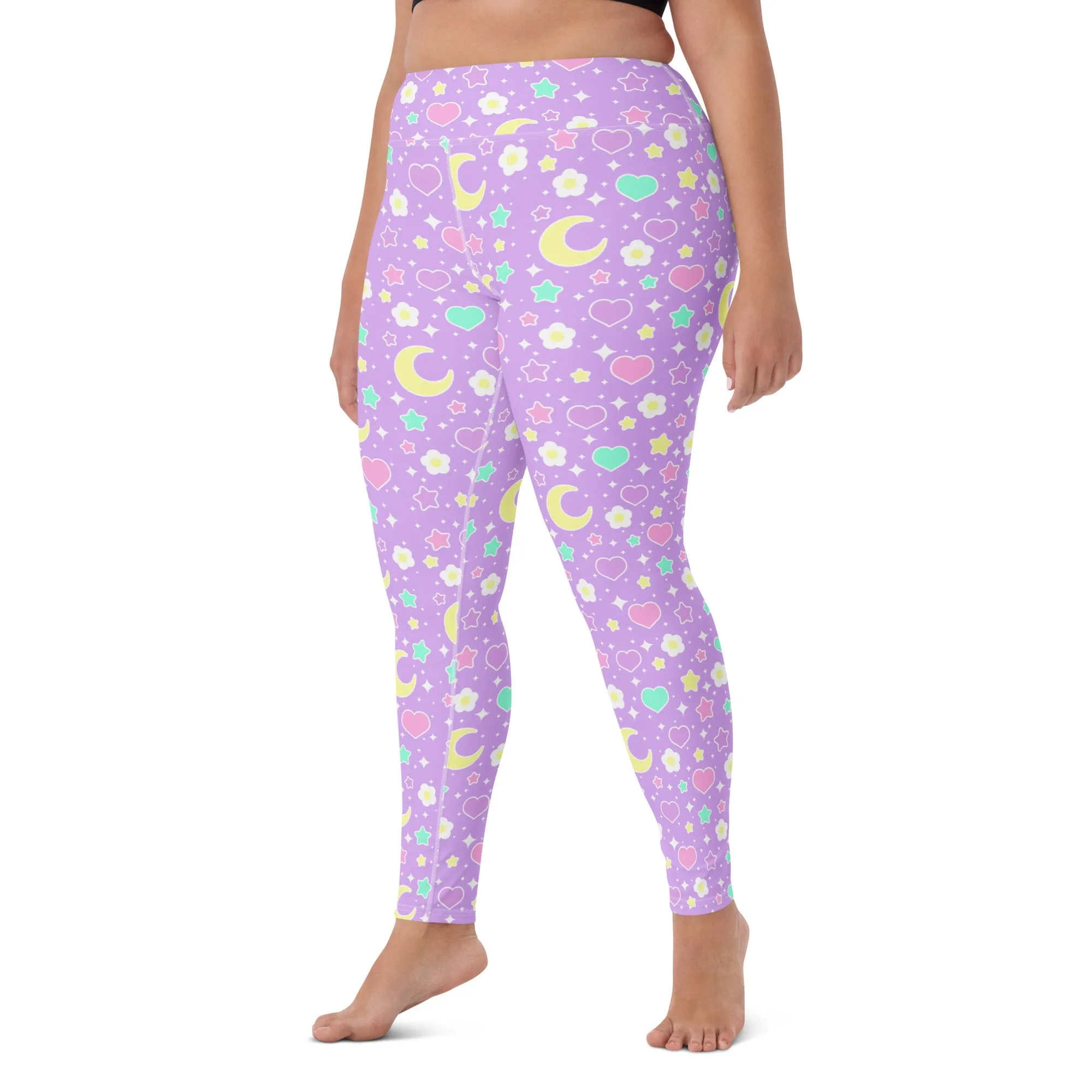 Magical Spring Purple Yoga Leggings