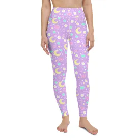 Magical Spring Purple Yoga Leggings