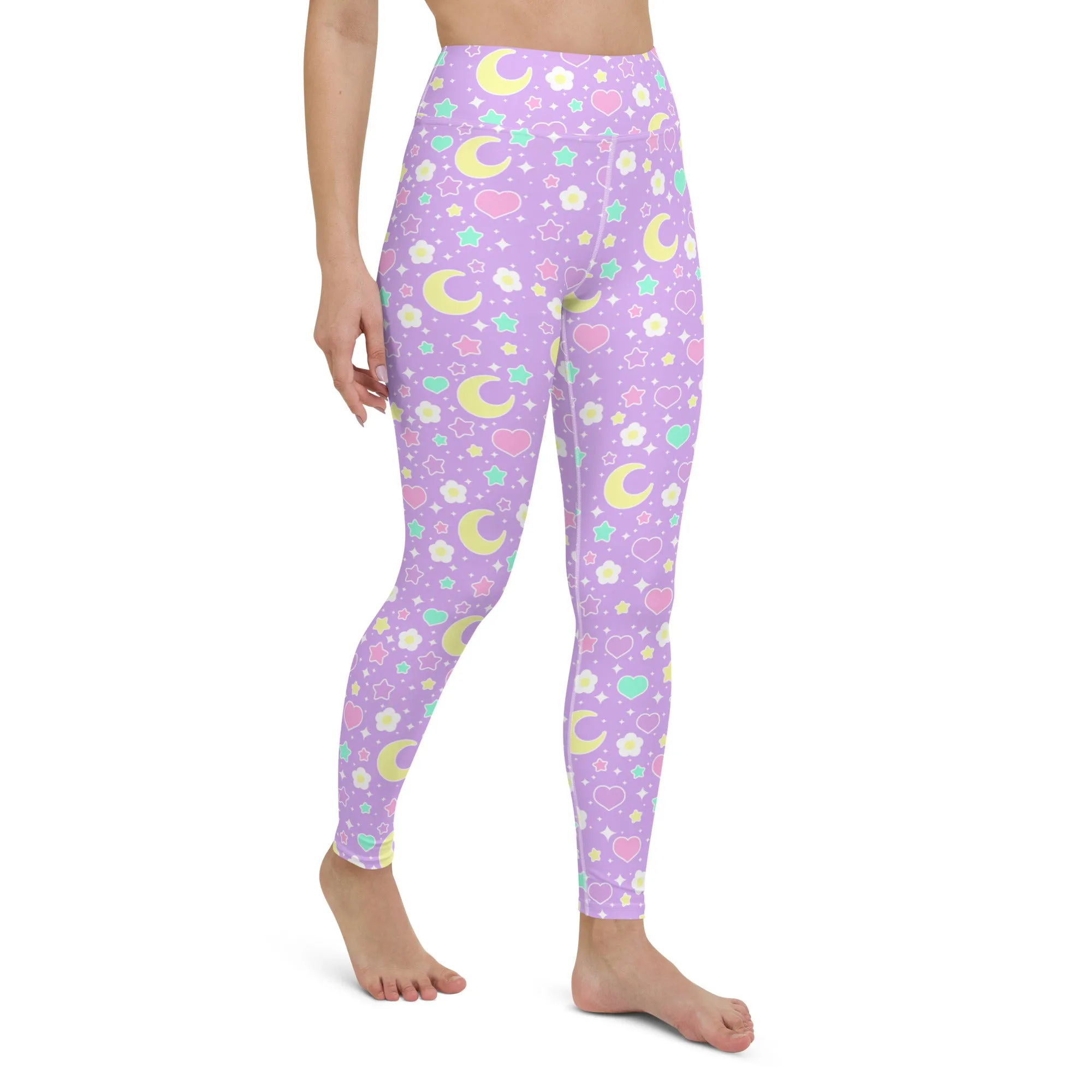 Magical Spring Purple Yoga Leggings