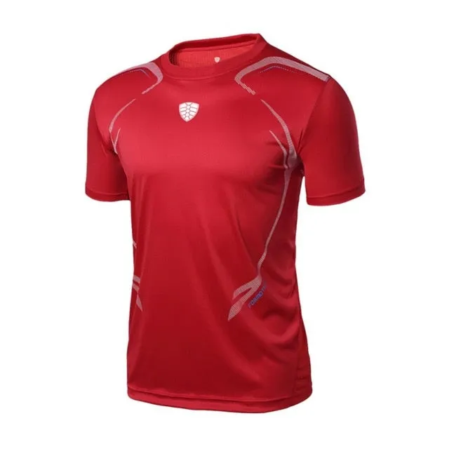 Man Sport Fitness Shirt T-shirt Running Breathable Quick-Drying Stretch Tops T-shirt Cool Gym Clothing