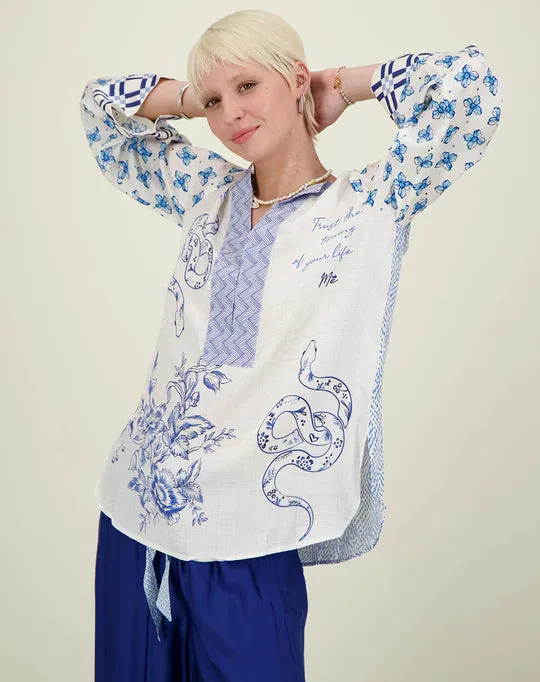 ME Alexa amalfi coast placket tunic